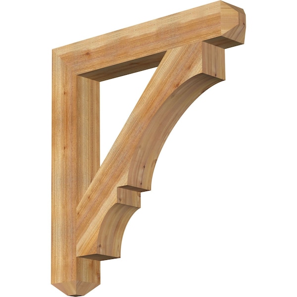 Ekena Millwork Balboa Craftsman Rough Sawn Bracket, Western Red Cedar, 6"W x 40"D x 44"H BKT06X40X44BOA04RWR - main